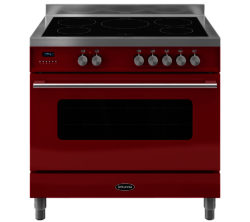 BRITANNIA  Delphi 90 RC9SIDERED Electric Induction Range Cooker - Gloss Red & Stainless Steel